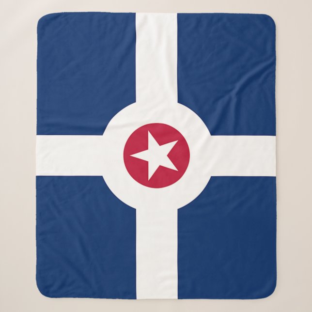 Patriotic Sherpa Blanket mit Flagge von Indianapol Sherpadecke (Vorderseite)