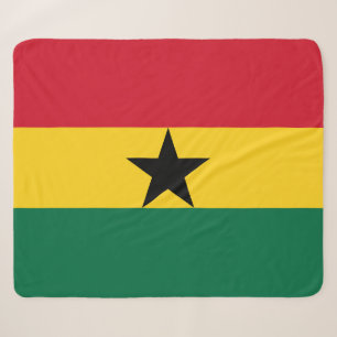 Patriotic Sherpa Blanket mit Ghana-Flagge Sherpadecke