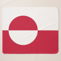 Patriotic Sherpa Blanket mit grönländischer Flagge