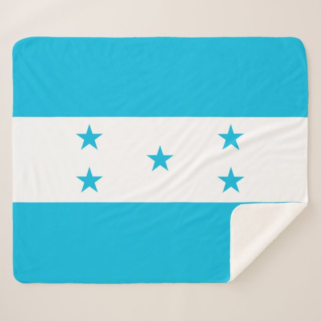 Patriotic Sherpa Blanket mit Honduras-Flagge Sherpadecke (Vorderseite (Horizontal))