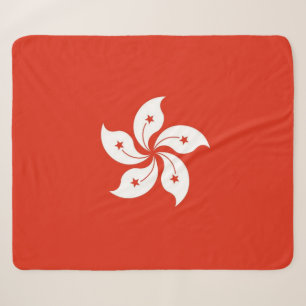 Patriotic Sherpa Blanket mit Hongkong-Flagge Sherpadecke
