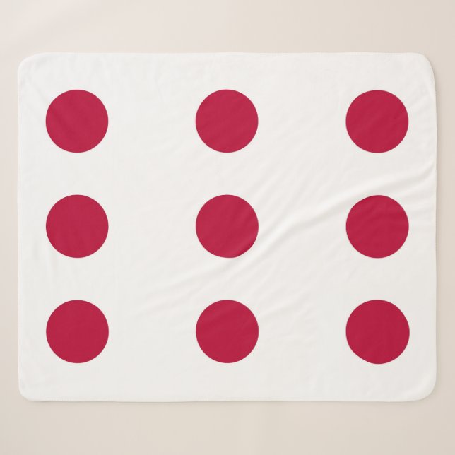 Patriotic Sherpa Blanket mit japanischer Flagge Sherpadecke (Vorderseite (Horizontal))