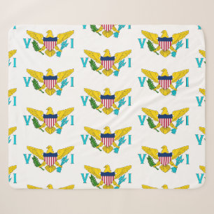 Patriotic Sherpa Blanket mit Jungfrau Islands flag Sherpadecke