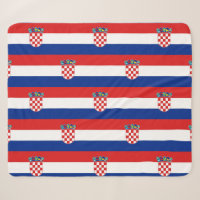 Patriotic Sherpa Blanket mit kroatischer Flagge