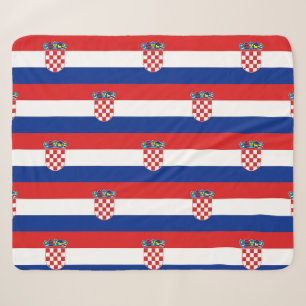 Patriotic Sherpa Blanket mit kroatischer Flagge Sherpadecke