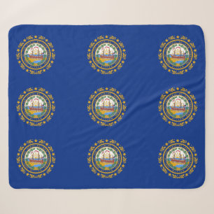 Patriotic Sherpa Blanket mit neuer Hampshire-Flagg Sherpadecke