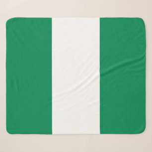 Patriotic Sherpa Blanket mit nigerianischer Flagge Sherpadecke