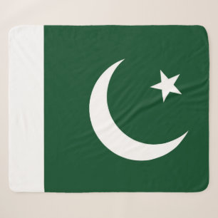 Patriotic Sherpa Blanket mit pakistanischer Flagge Sherpadecke