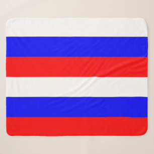 Patriotic Sherpa Blanket mit Russland-Flagge Sherpadecke