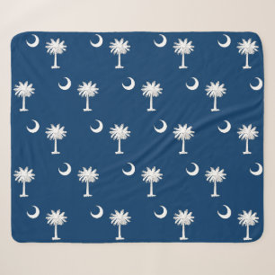 Patriotic Sherpa Blanket mit South Carolina-Flagge Sherpadecke