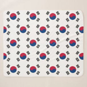 Patriotic Sherpa Blanket mit Südkorea-Flagge Sherpadecke
