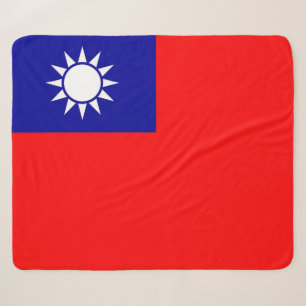 Patriotic Sherpa Blanket mit taiwanesischer Flagge Sherpadecke