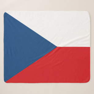 Patriotic Sherpa Blanket mit tschechischer Flagge Sherpadecke
