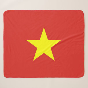 Patriotic Sherpa Blanket mit Vietnam-Flagge Sherpadecke