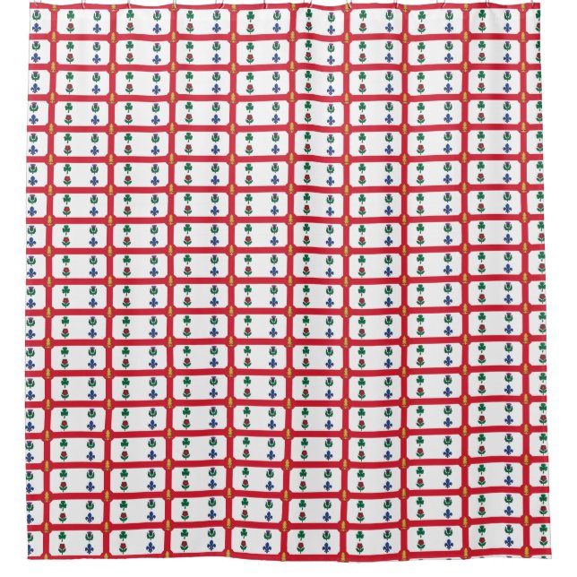 Patriotic Shower Curtain with Flag of Montreal Duschvorhang (Vorderseite)