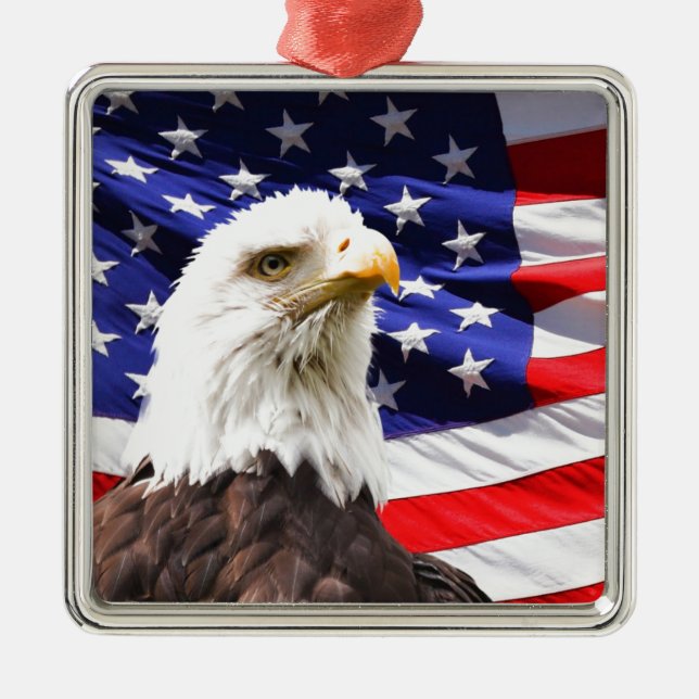 Patriotic Silbernes Ornament (Vorne)