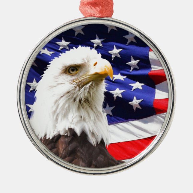 Patriotic Silbernes Ornament (Vorne)