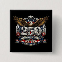 Patriotic Silver Semiquincentennial Emblem