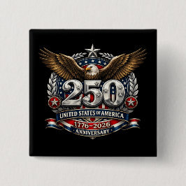 Patriotic Silver Semiquincentennial Emblem Button