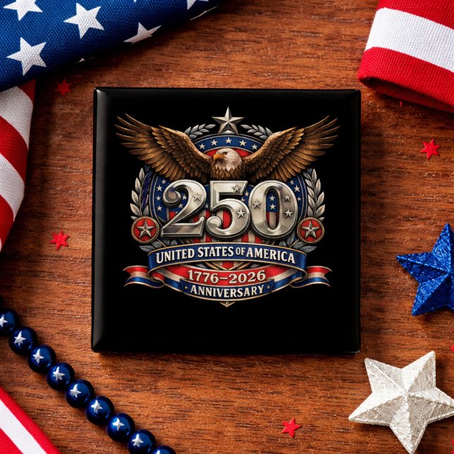 Patriotic Silver Semiquincentennial Emblem Button (Von Creator hochgeladen)