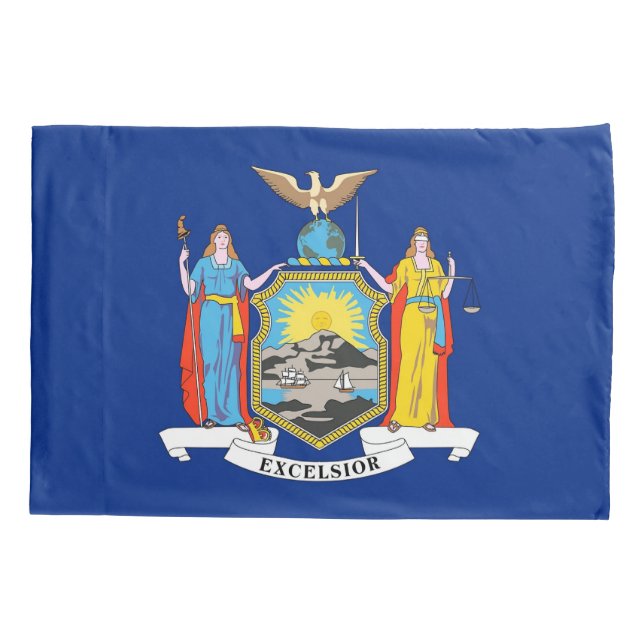 Patriotic Single Pillowcase Fahne in New York, USA Kissenbezug (Rückseite)