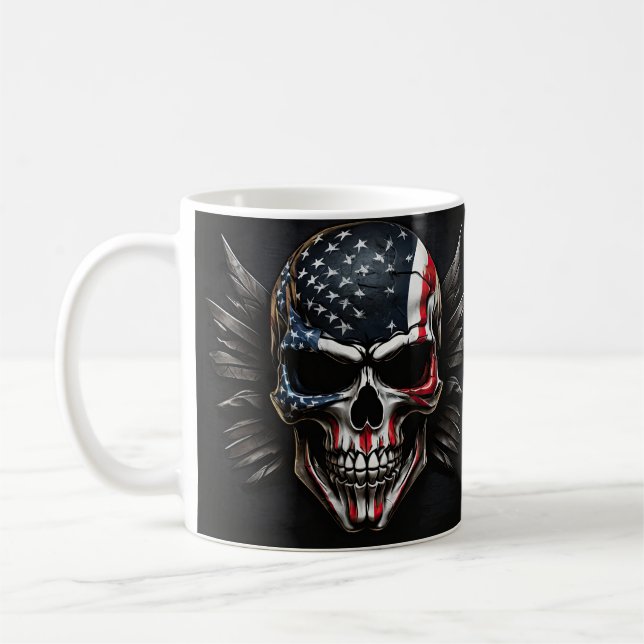 Patriotic Skull Kaffeetasse (Links)