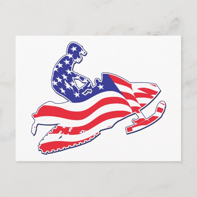 Patriotic-Sledder Postkarte (Vorderseite)