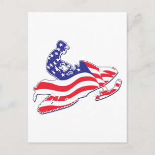 Patriotic-Sledder Postkarte