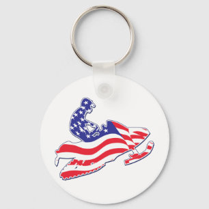 Patriotic-Sledder Schlüsselanhänger