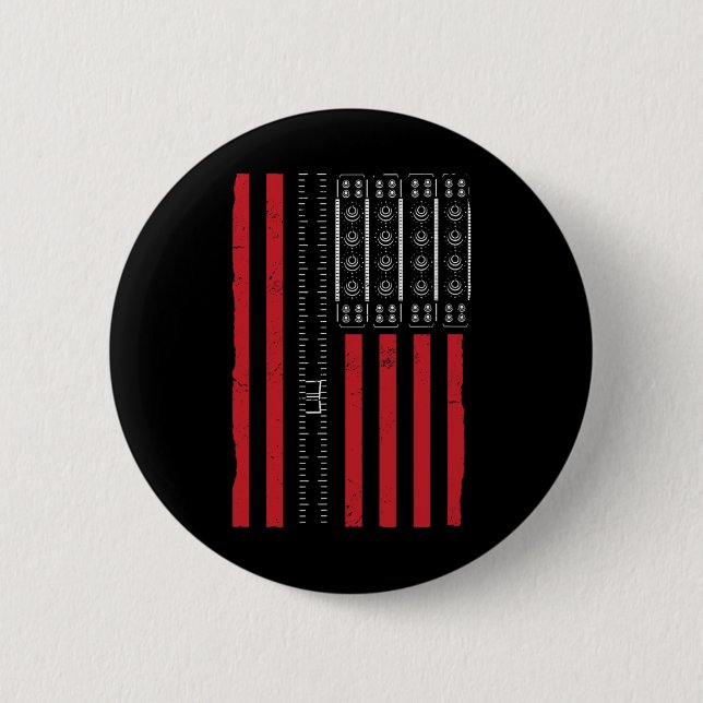 Patriotic Snowboarder American Flag Design Button (Vorderseite)