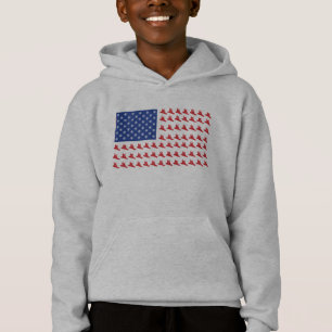 Patriotic Snowboarder Flag Hoodie