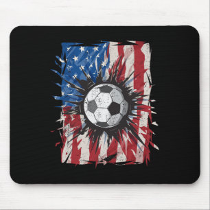 Patriotic Soccer 4. Juli Männer US-amerikanische F Mousepad