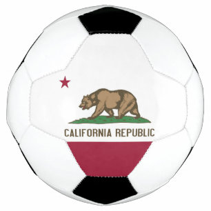 Patriotic Soccer Ball mit Flagge Kaliforniens, USA