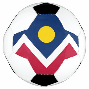 Patriotic Soccer Ball mit Flagge von Denver, USA
