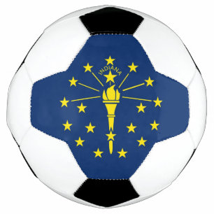 Patriotic Soccer Ball mit Flagge von Indiana, USA