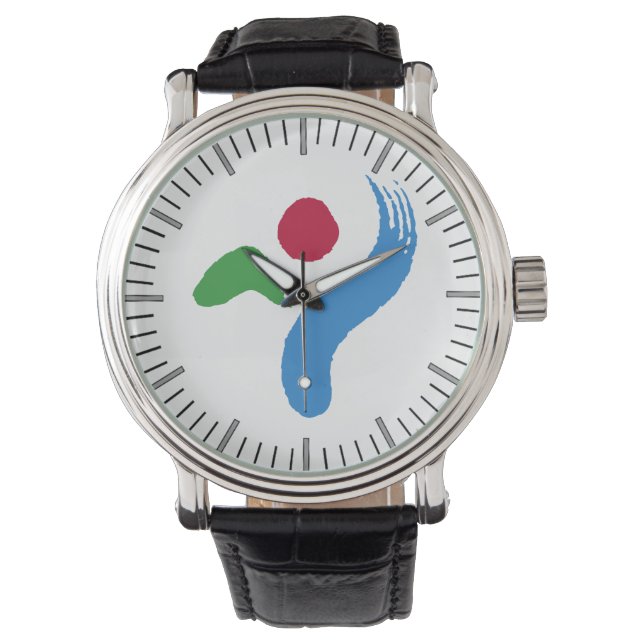 Patriotic, special watch with Flag of Seoul Armbanduhr (Vorderseite)
