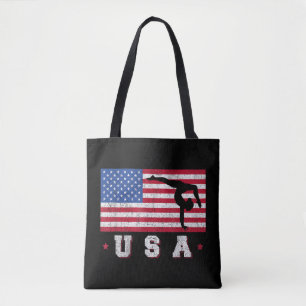 Patriotic Sports Gift American USA Flag Girls Gymn Tasche