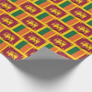 Patriotic SRI LANKA FLAG MAP Geschenkpapier