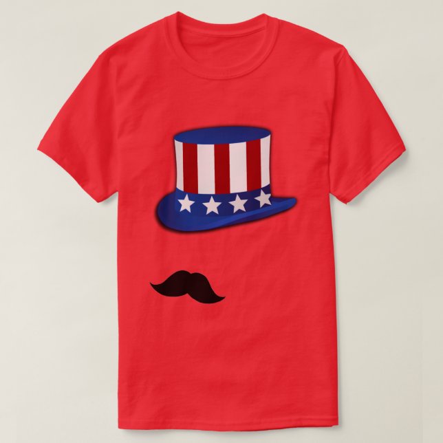 Patriotic Stache T-Shirt (Design vorne)