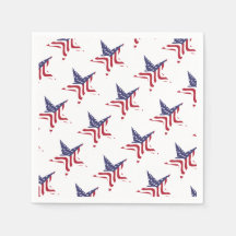 Patriotic Star American Flag Patriotic Napkins