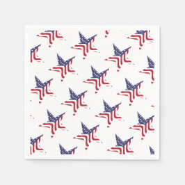 Patriotic Star American Flag Patriotic Napkins Serviette