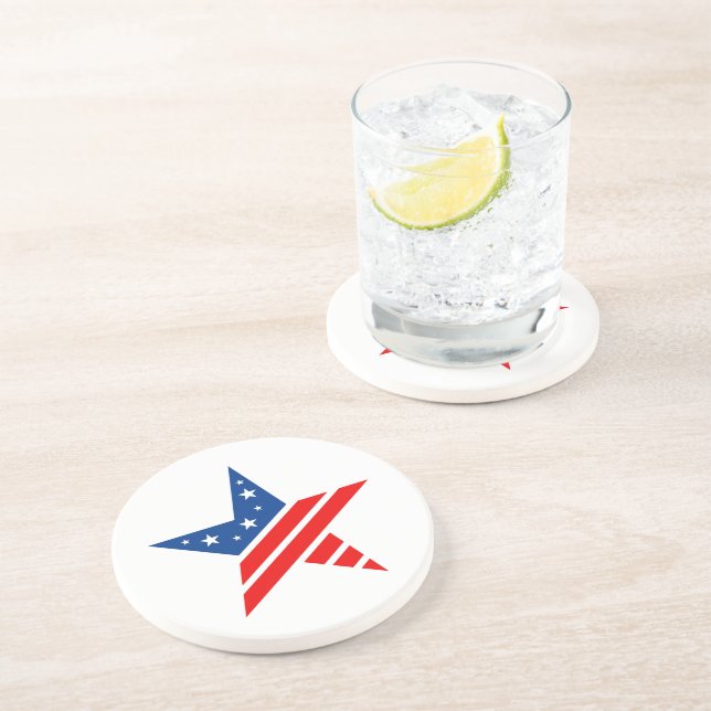 Patriotic Star Drink Untersetzer (Seite)
