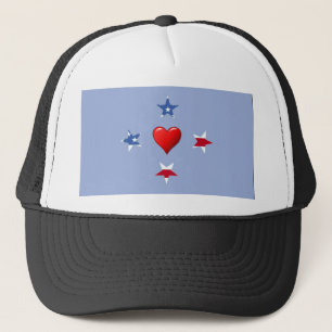 Patriotic Stars Hat Truckerkappe