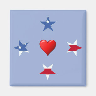 Patriotic Stars Magnet