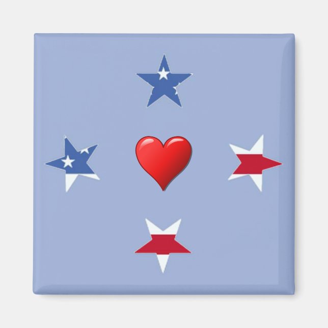 Patriotic Stars Magnet (Vorne)
