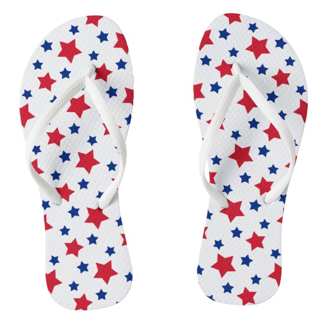 Patriotic Stars Red White Blue Flip Flops (Fußbett)