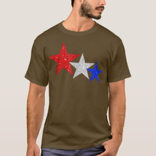 Patriotic Stars Sparkle Red White Blue American 4t T-Shirt