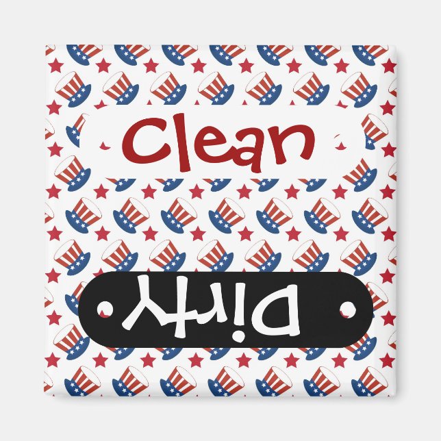 Patriotic Stars Stripes Freedom USA Hat Design Magnet (Vorne)