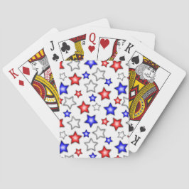 Patriotic Stars - White Playing Cards Spielkarten