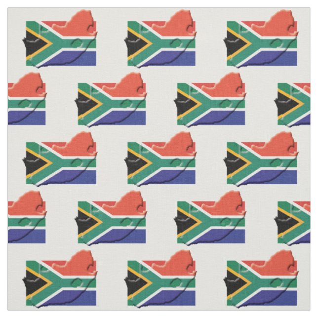 Patriotic SÜDAFRICA FLAG Map Kontur Stoff (Muster)